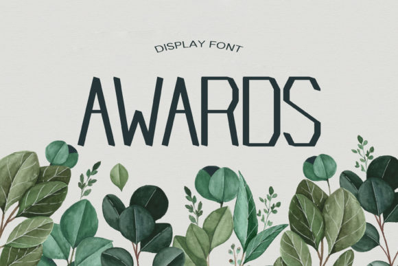 Awards: A Geometric Display Font for Handmade Products