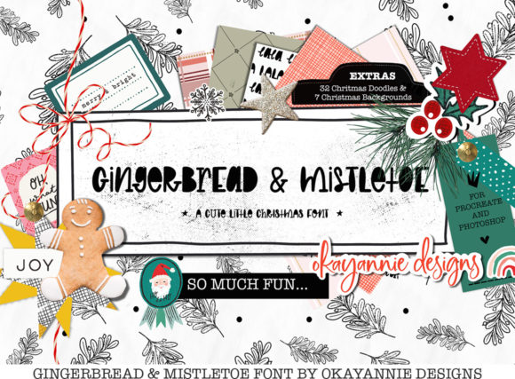 GingerBread Mistletoe: A Festive Display Font for Web