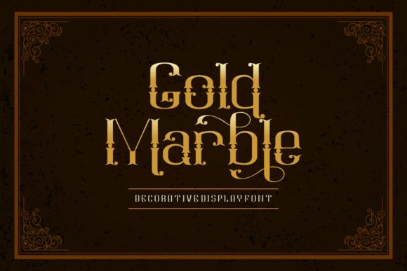 Gold Marble Display Font: Make Your Brand Unforgettable