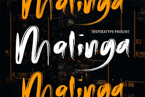 Malinga: A Bold Brushed Display Font for Business Branding