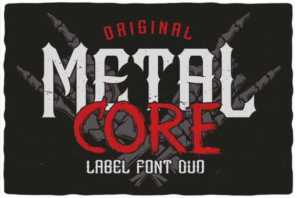 Metal Core: Bold Duo Display & Blackletter Font for Crafters